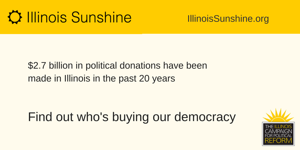 $2.7 billion in political donations have been made in Illinois in the past 20 years