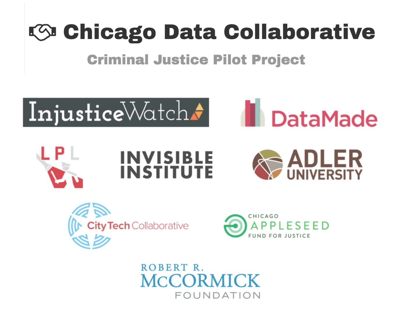 Logos for the inaugural of the Chicago Data Collaborative