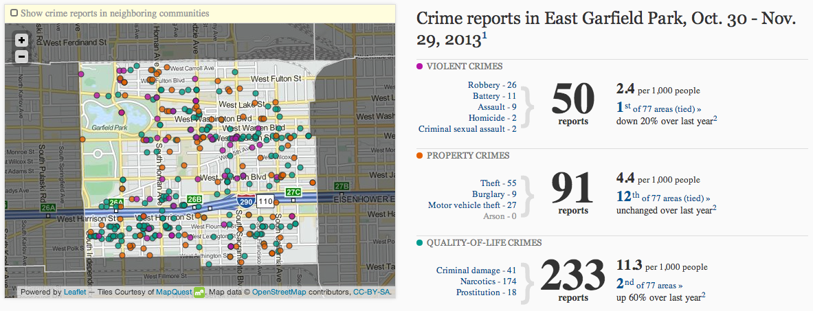 Crime in Chicago by The Chicago Tribune News Apps Team