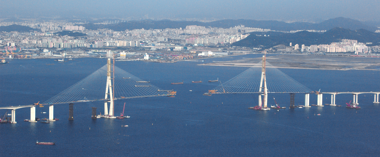 Incheon Bridge Under Construction
