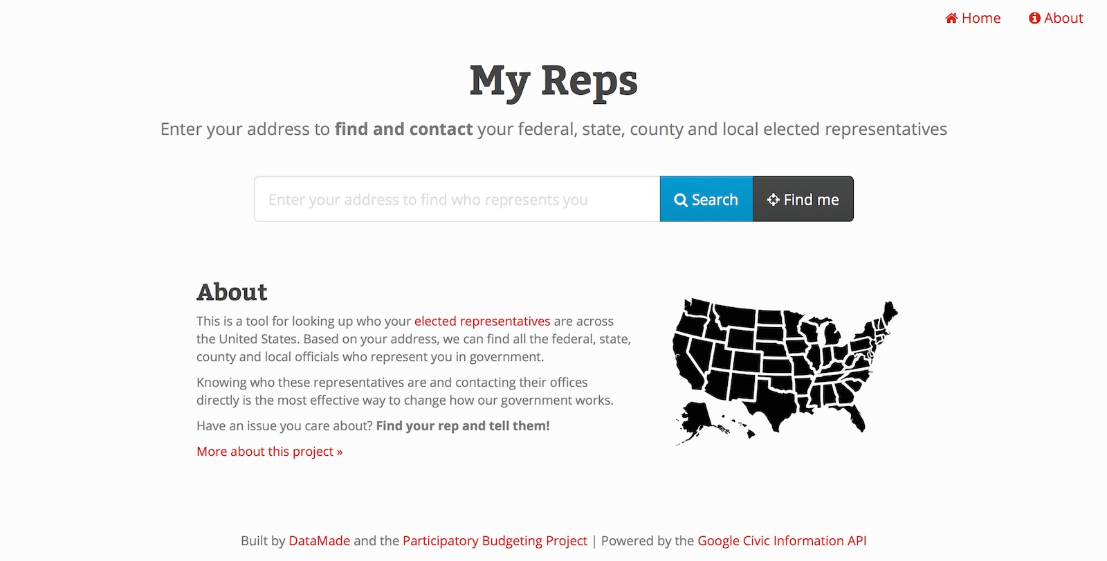 My Reps - Find and contact your federal, state, county and local elected representatives