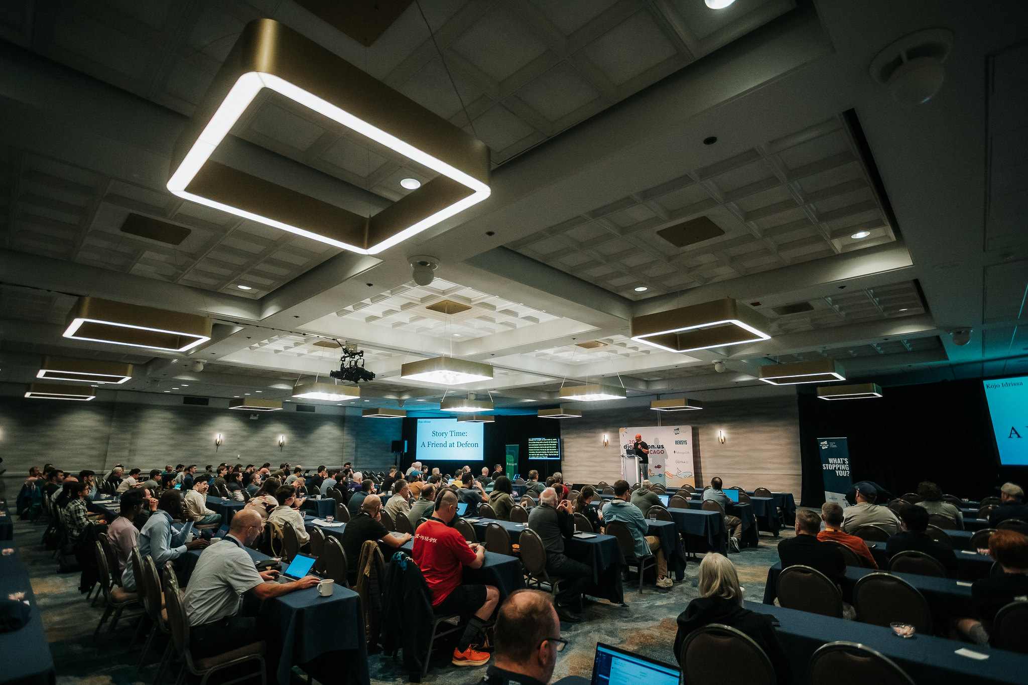 The opening remarks in the central conference room.