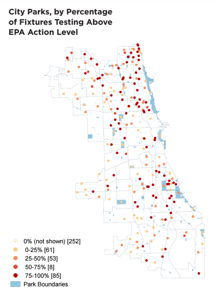 Lead measured in Chicago parks