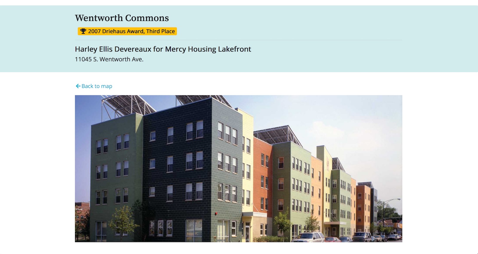 The Chicago Neighborhood Development Awards Website