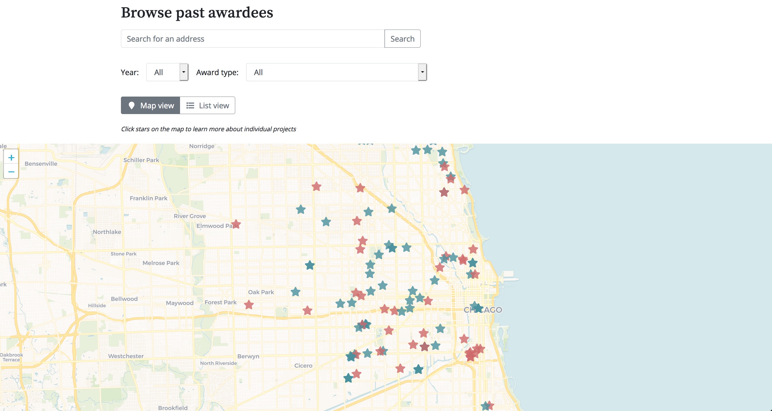 The Chicago Neighborhood Development Awards Website